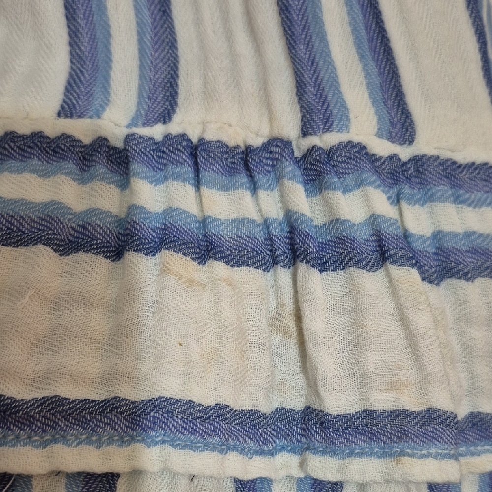 Faherty Blue and White Striped Blouse - Picture 3 of 7